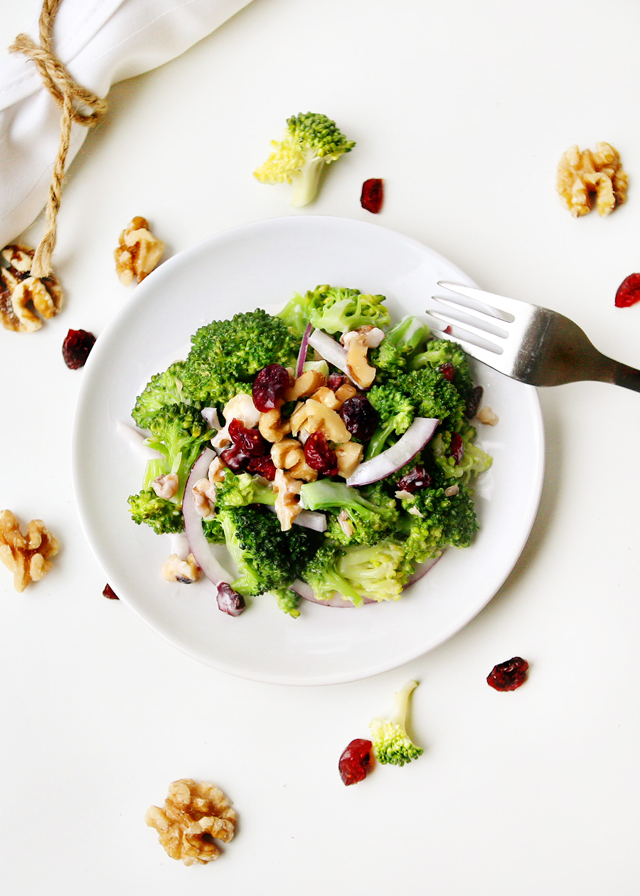 broccoli walnut salad cranberry kid friendly recipe healthy image