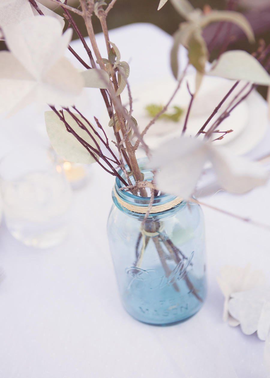 easy diy centerpiece table jar paper flower vase easter spring party