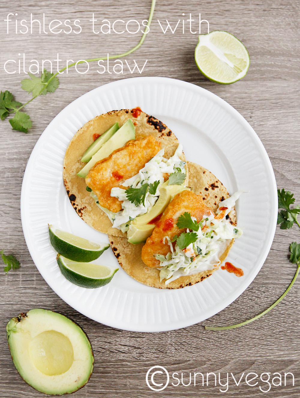 fishelss taco cilantro slaw recipe from sunnyvegan #OMGardein #meetchef