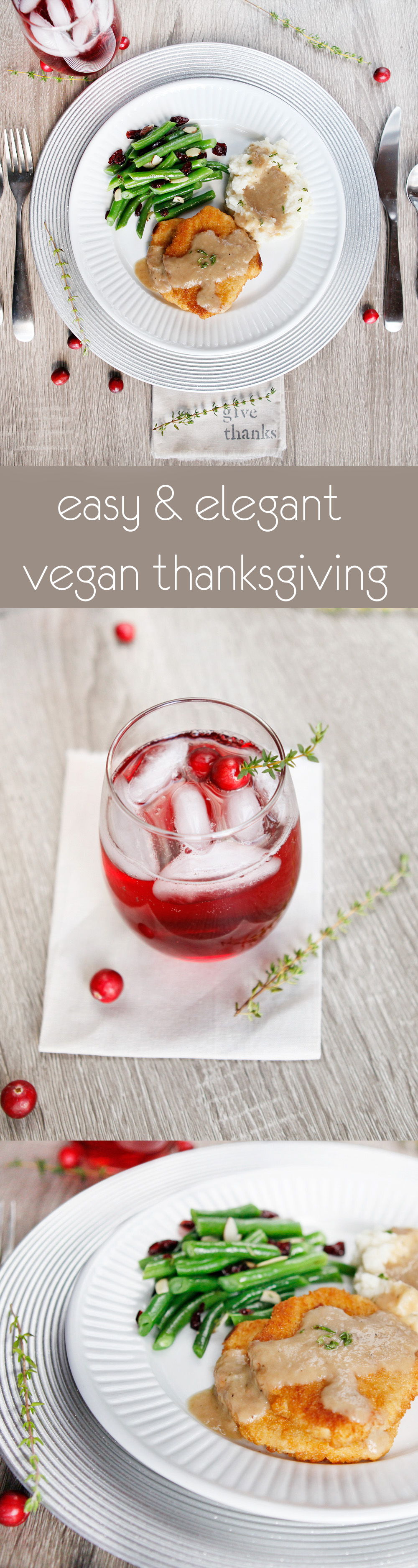 easy vegan thanksgiving recipes with thyme and cranberry #OMGardein